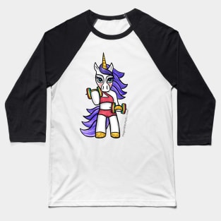 Weightlifting Unicorn - Sport-icorns Active Unicorns illustration series Baseball T-Shirt